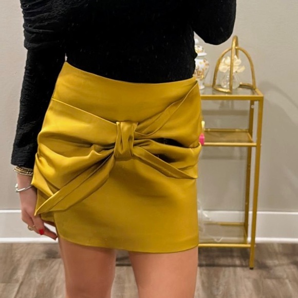 Zara | ZW COLLECTION SATIN BOW SKIRT - Picture 11 of 16